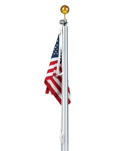 20 ft. Commercial Flagpole with External Rope Halyard Rated At 96 mph