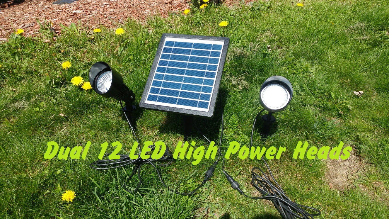 Dual Solar Spot Light Kit for Landscape and Flagpole Lighting