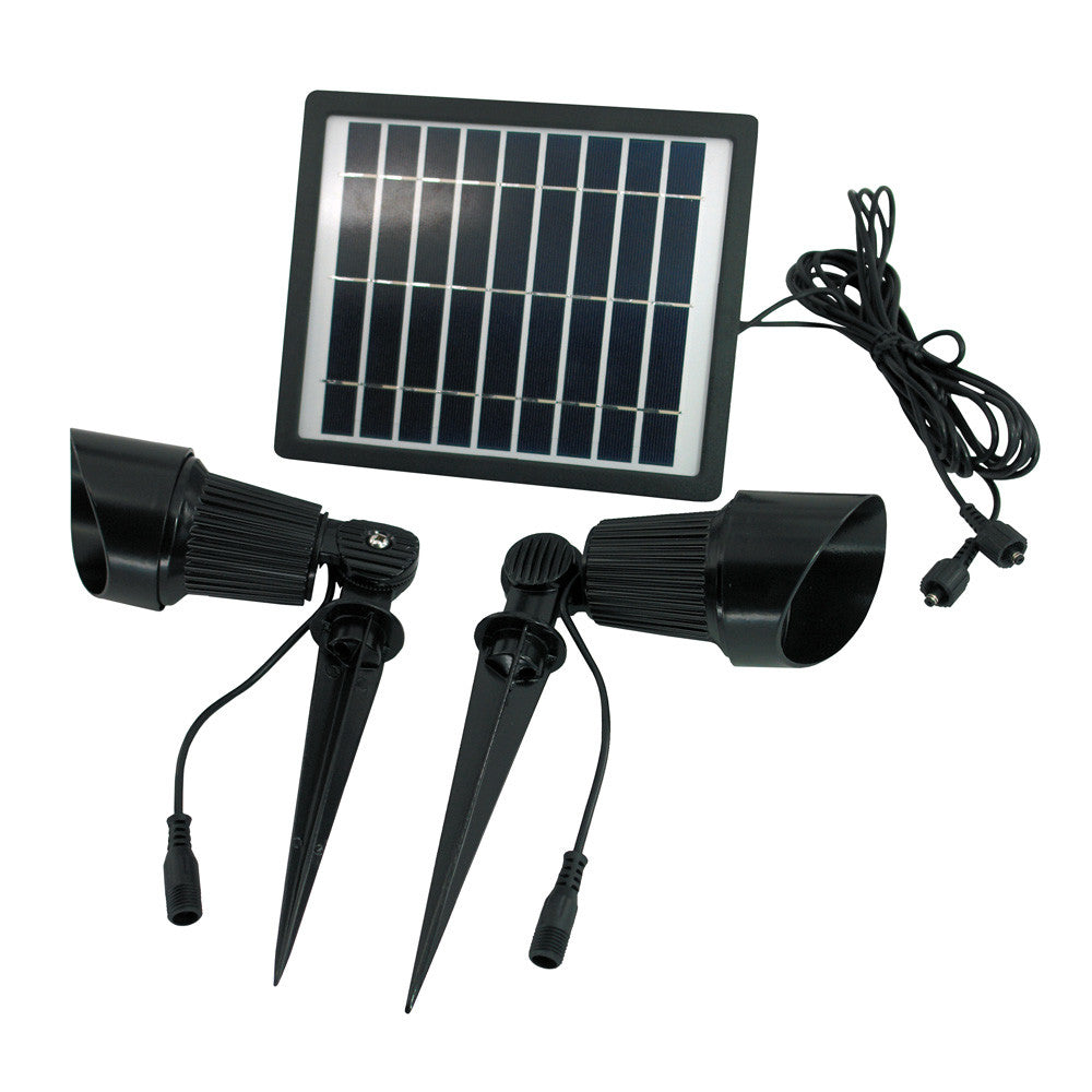 Dual Solar Spot Light Kit for Landscape and Flagpole Lighting