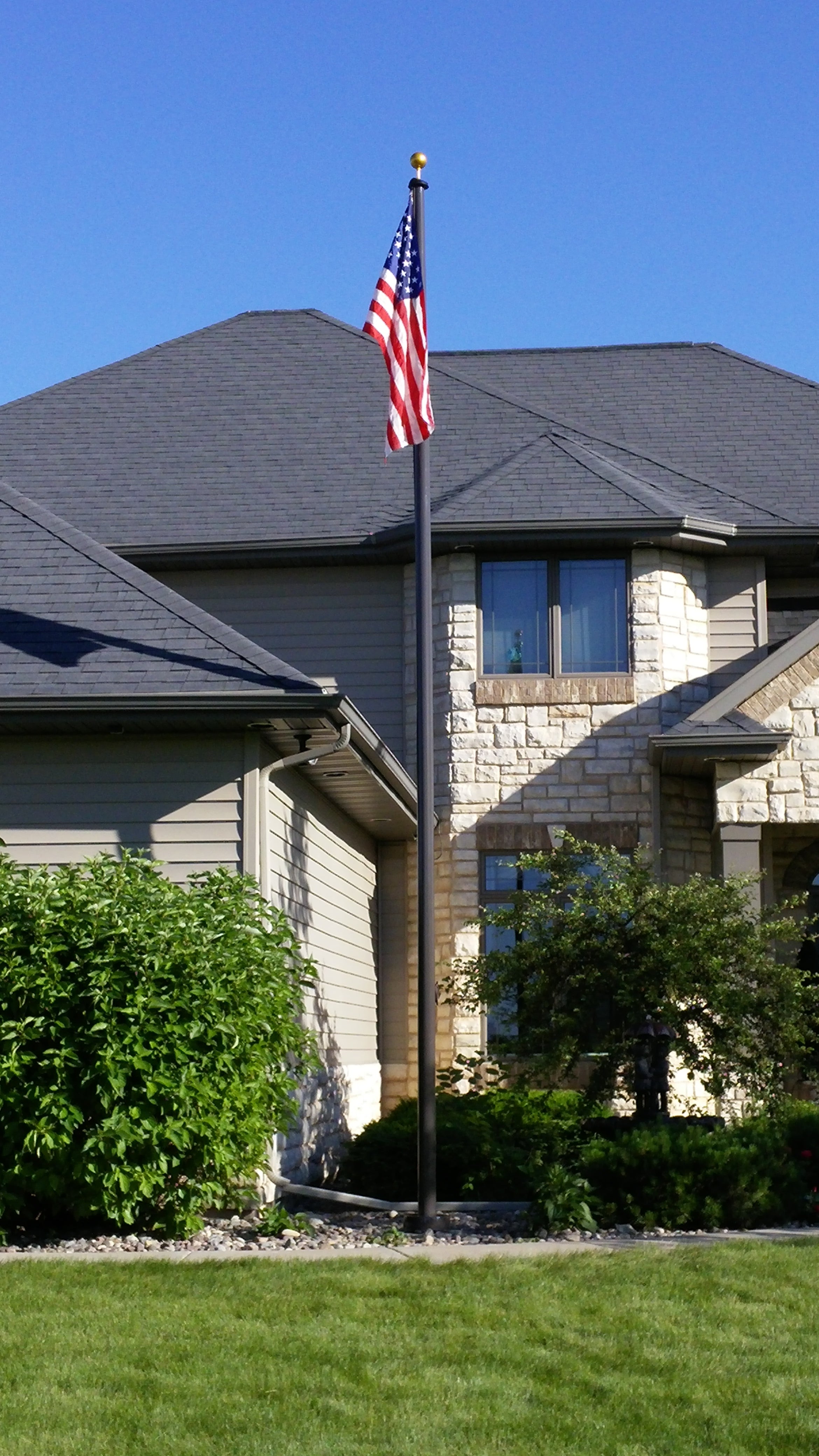 Residential flagpole installation wheatfield deals indiana