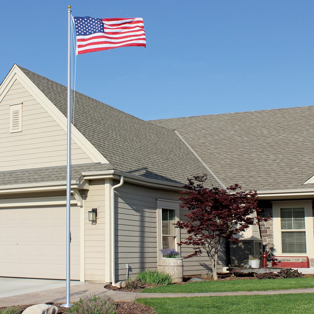 25 ft deals flagpole installation